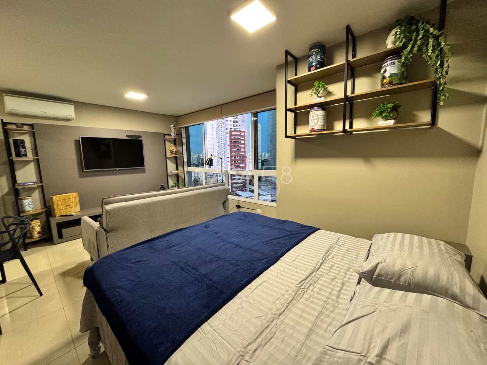 Flat 100% mobiliado no DNA SmartStyle (Setor Bueno) - Andar Alto - Nascente