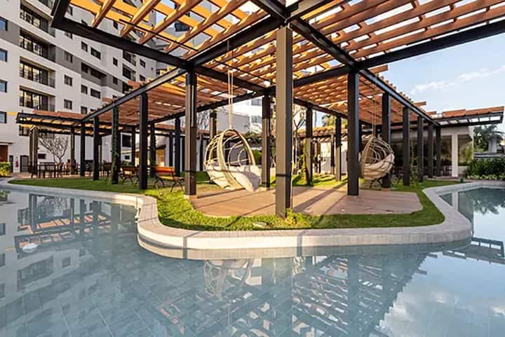 Flat para aluguel / mobiliado / 1 vaga / predio novo / rooftop no 38º / jacuzzi / piscina