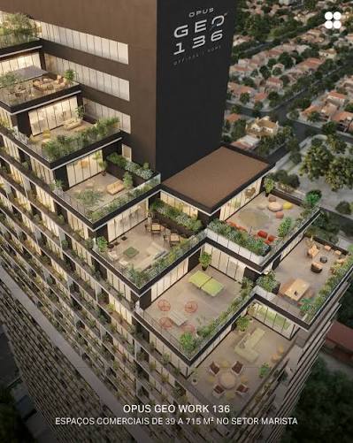 Sala a venda na Av 136 / Geo Work da Opus / 46 m² / Planta flexível para escritórios ou consultórios / banheiro privativo / 1 vaga
