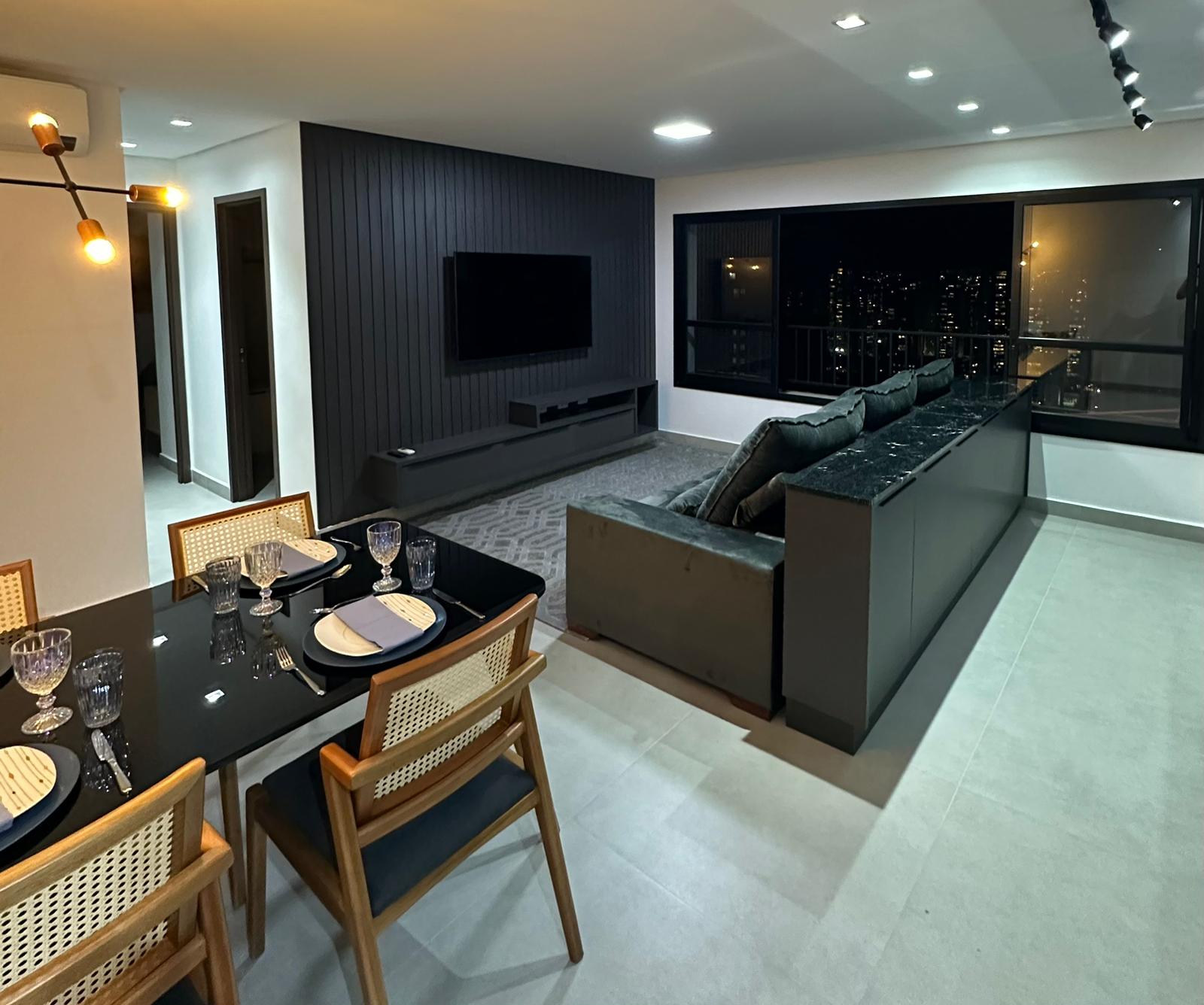 Apartamento aluguel / 2 quartos / 1 suite / mobiliado / Setor Bueno proximo Goiania shopping / predio novo / 1 vaga
