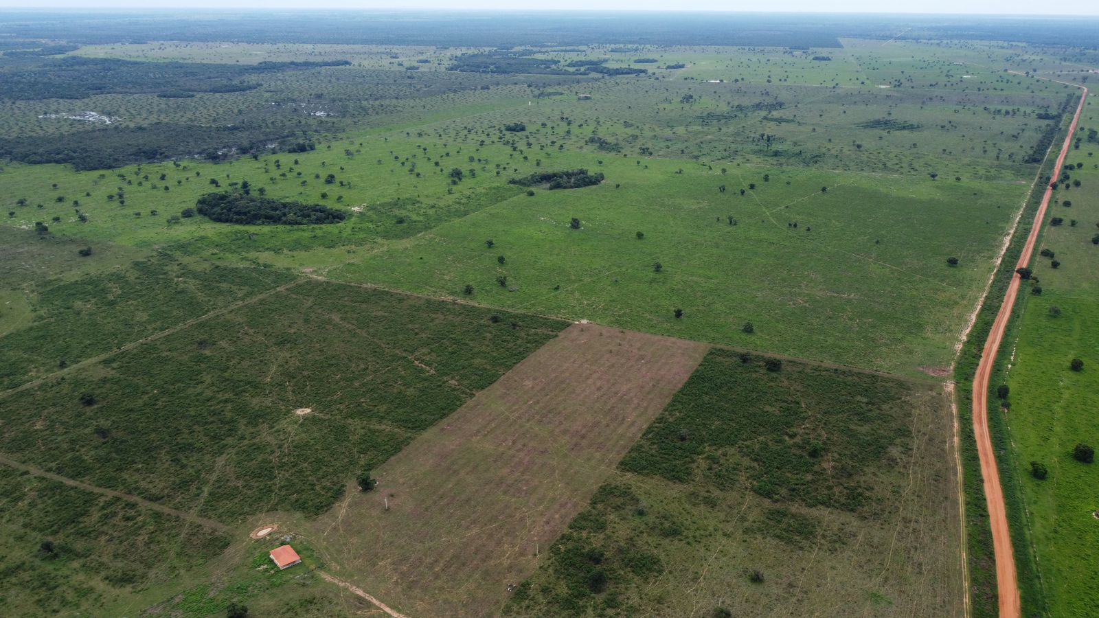 Fazenda à Venda em Araguaiana - MT / 4.158 hectares de área total / 2.900 hectares de área de pastagem / 23 divisões de pasto / curral com brete e balança / galpão de máquinas